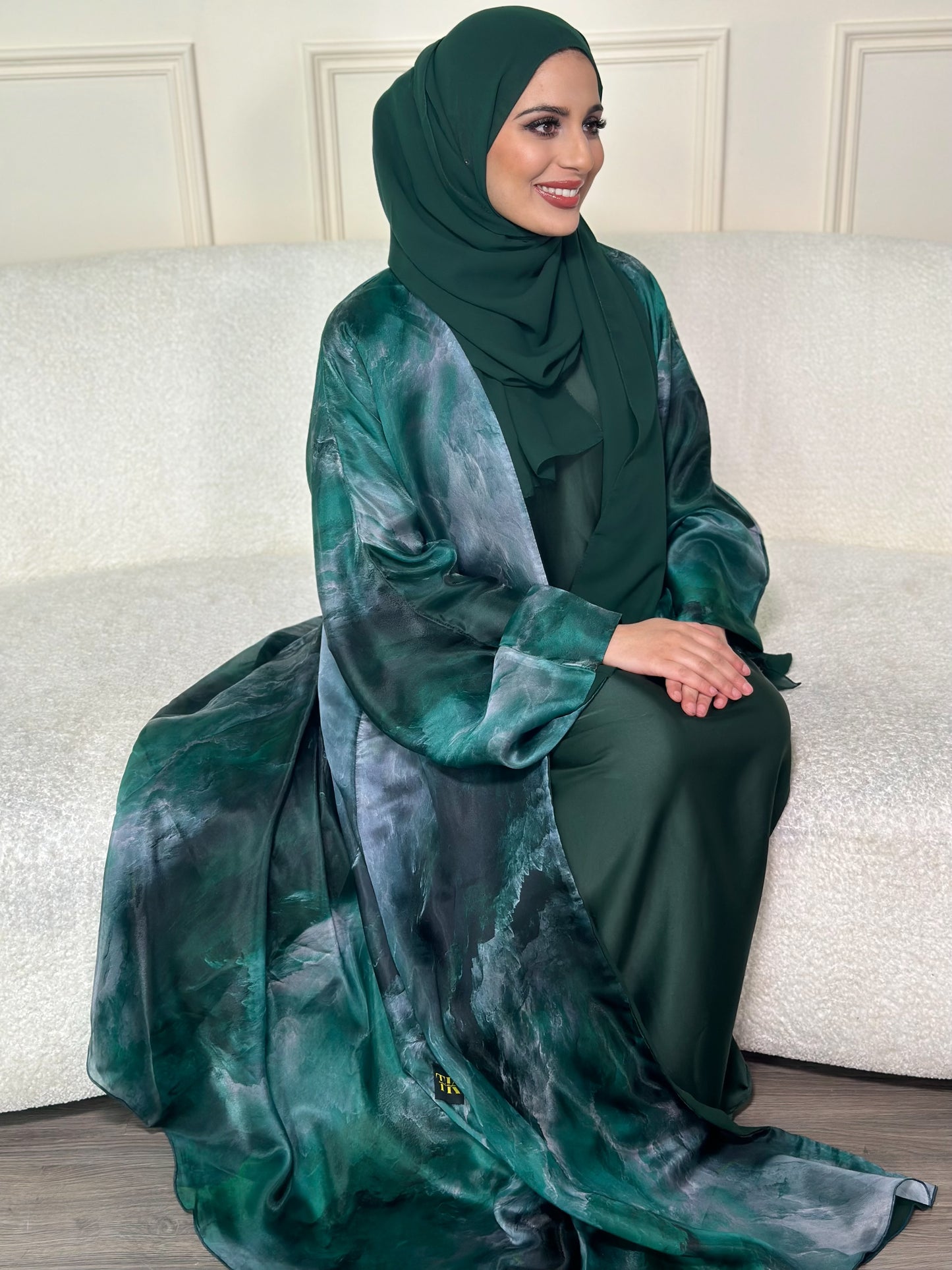 Emerald Veil Abaya