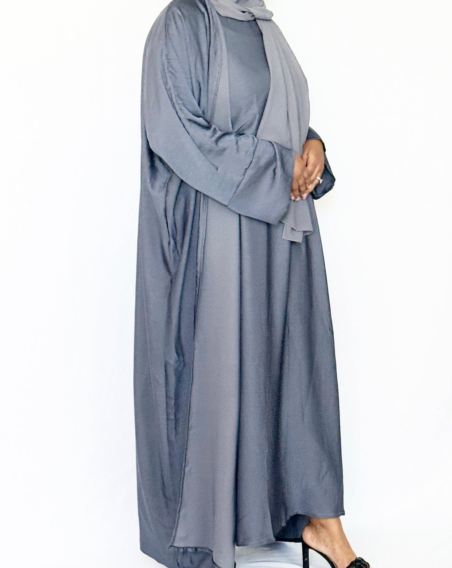 Slate Gray Abaya Set