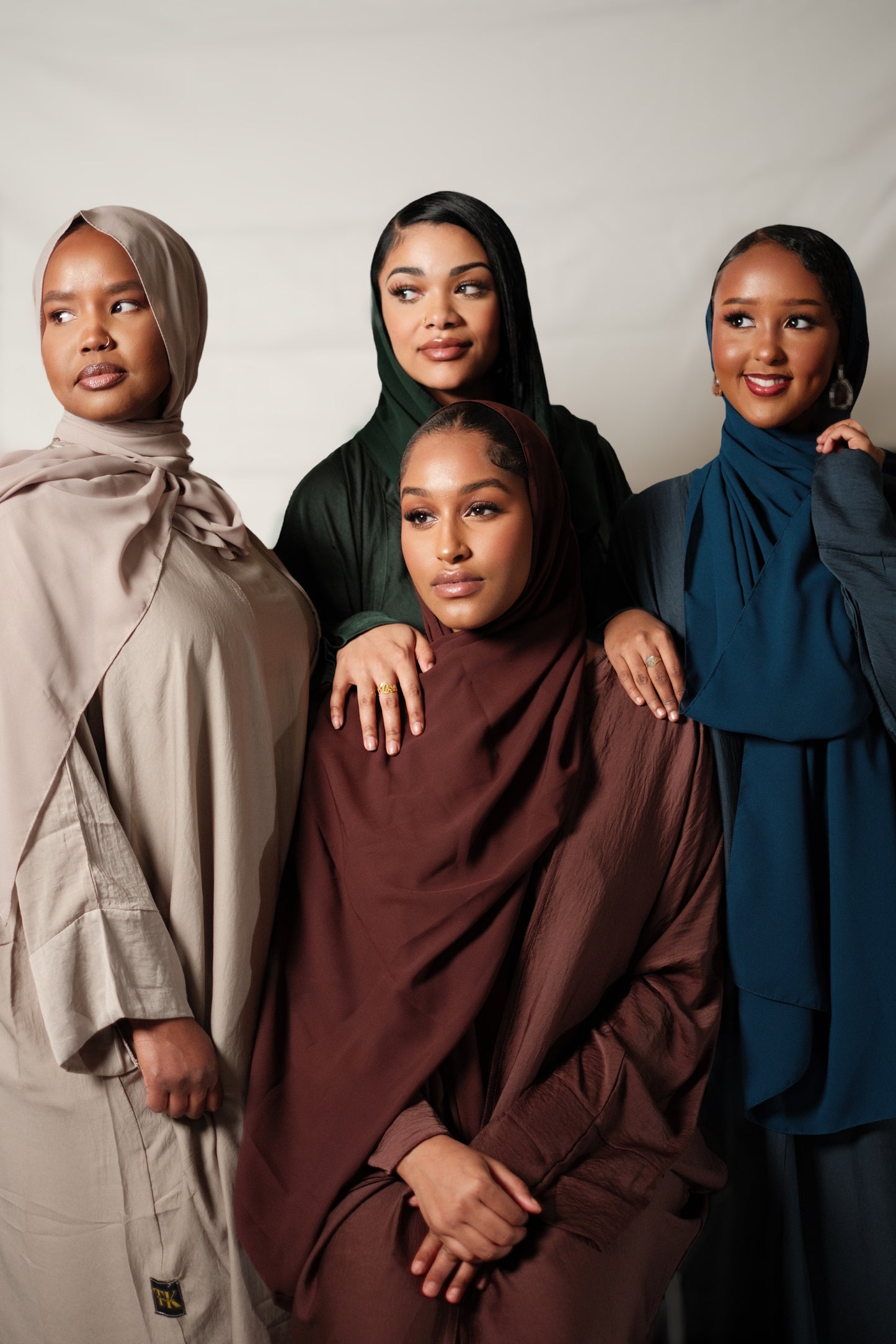 Light Cement Abaya Set