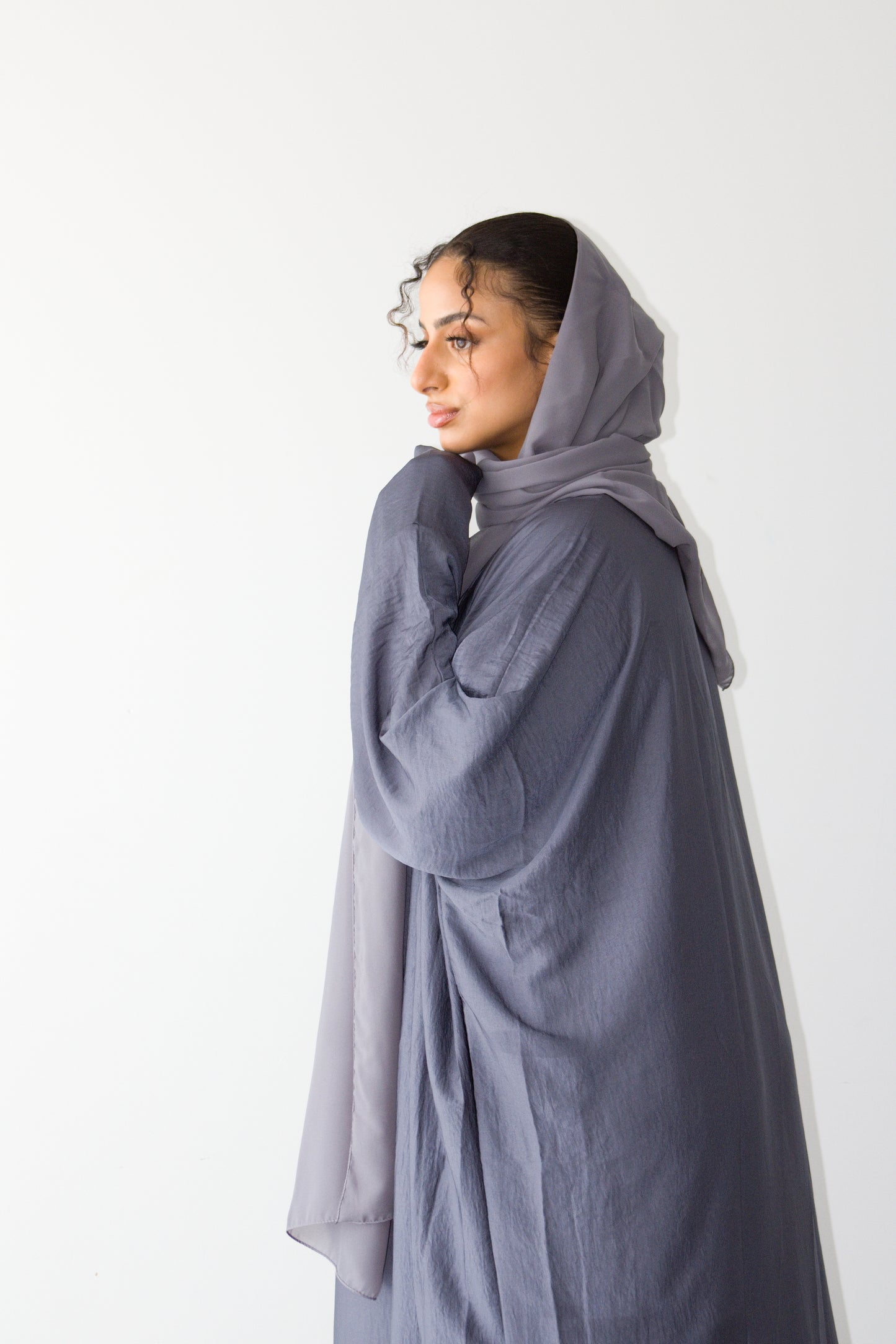 Slate Gray Abaya Set