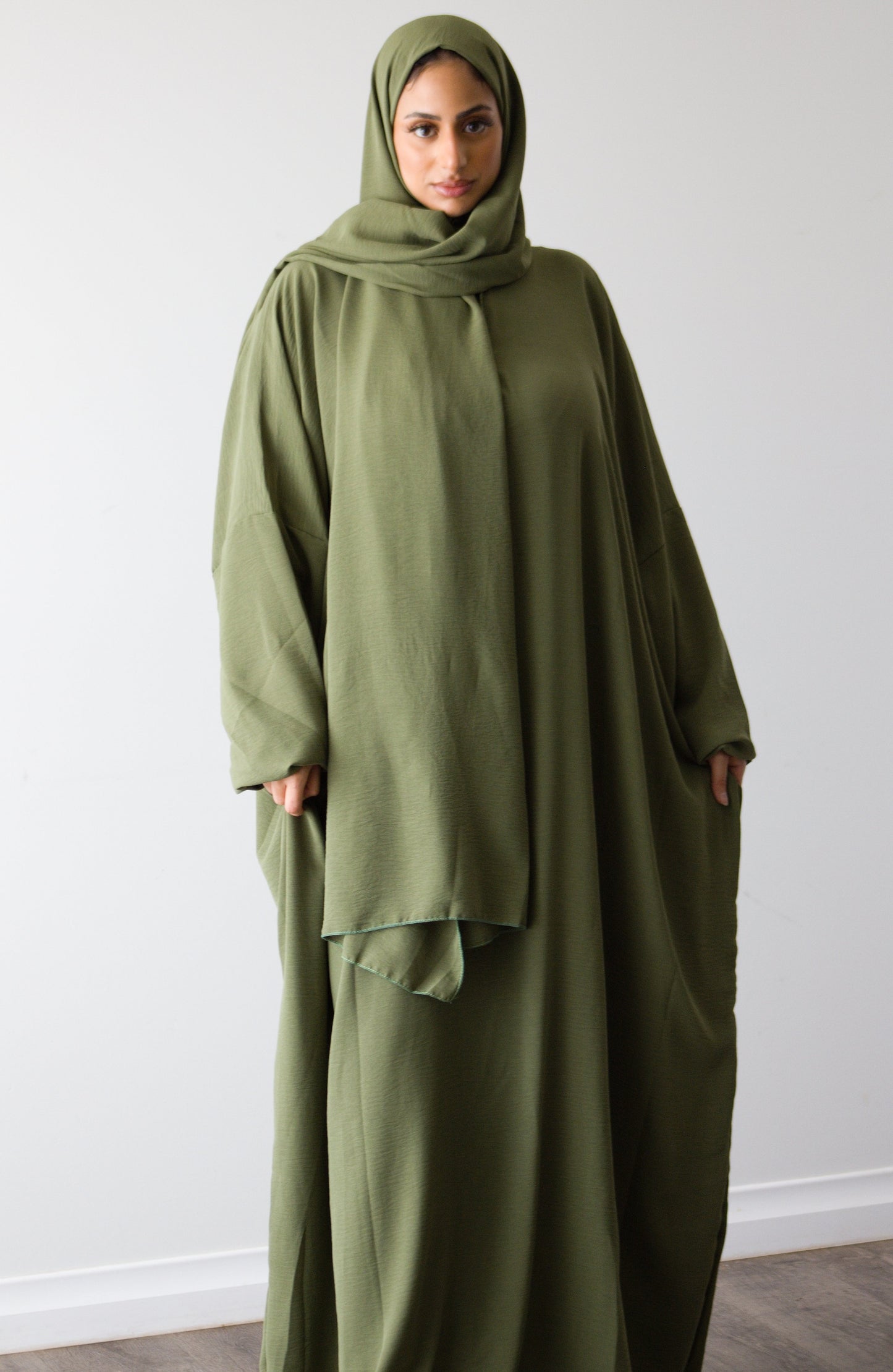 Olive Green Prayer Gown